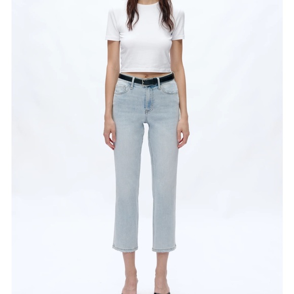 BAYEAS | High Rise Straight Leg Light Blue Denim Jeans | Size 29 - Picture 1 of 8